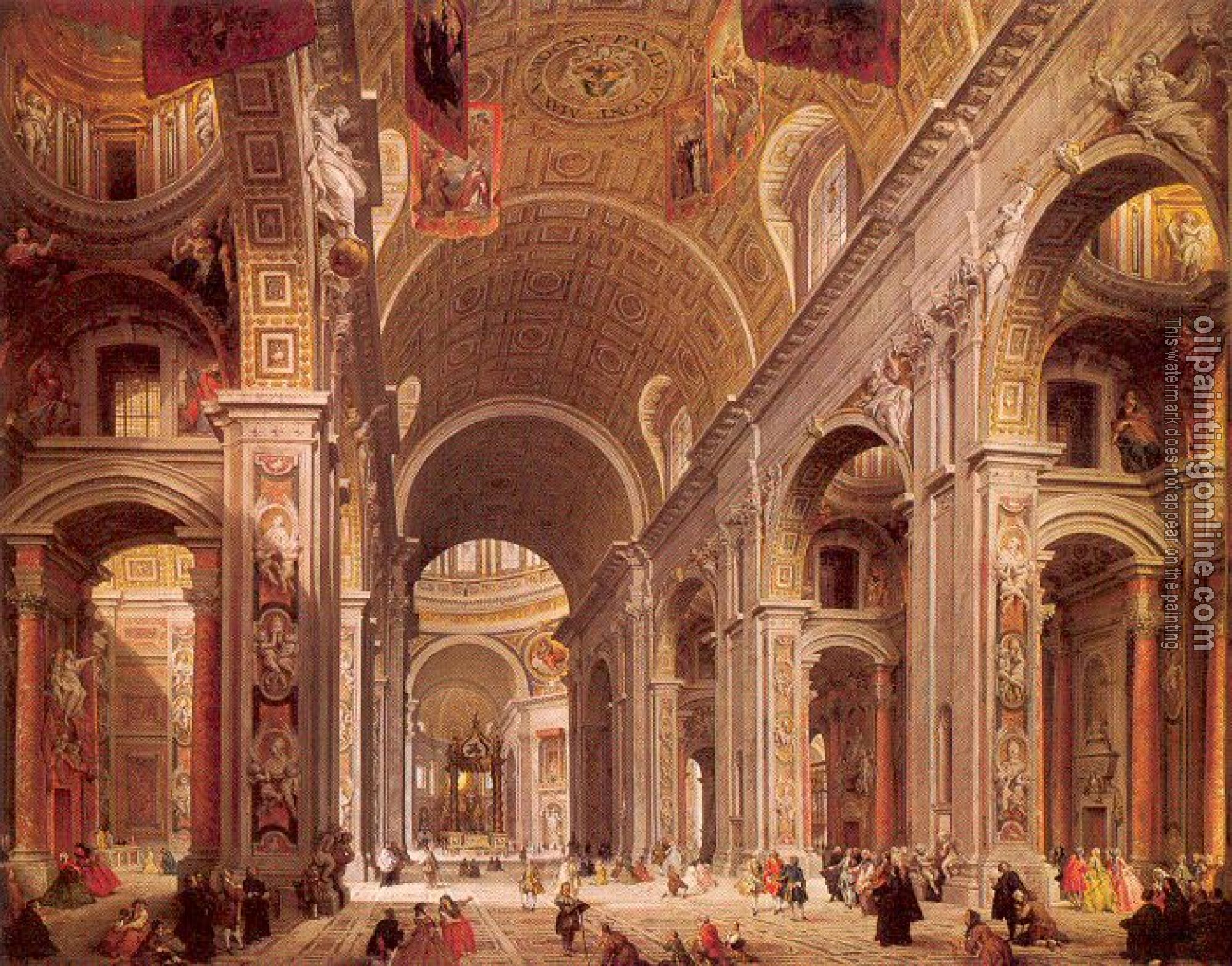 Panini, Giovanni Paolo - Interior of Saint Peters, Rome